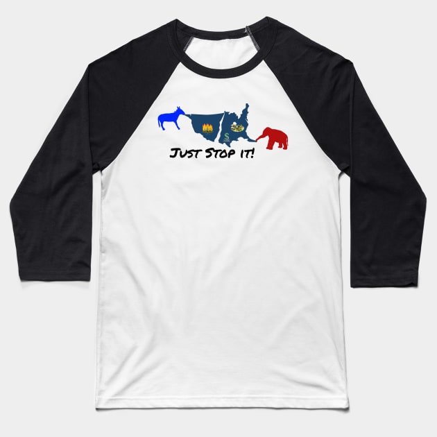 Just Stop It! With icons Baseball T-Shirt by rand0mity